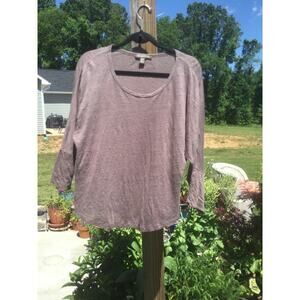 Tommy Bahama Womens Linen Sweater Size M Brown Tan Beachy Preppy Lightweight